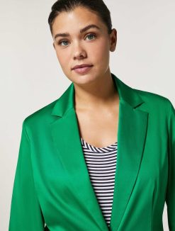 Marina Rinaldi Veste Blazer En Satin De Coton | Veste Et Blazers