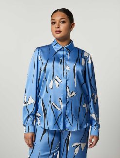 Marina Rinaldi Chemise En Satin Imprime | Blouses Et Chemises