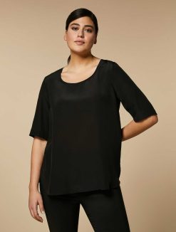 Marina Rinaldi Chemisier En Crepe De Chine De Soie | Blouses Et Chemises