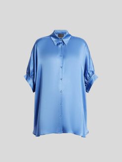 Marina Rinaldi Chemise En Satin De Viscose | Blouses Et Chemises