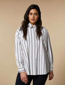 Marina Rinaldi Chemise En Popeline Rayee | Blouses Et Chemises