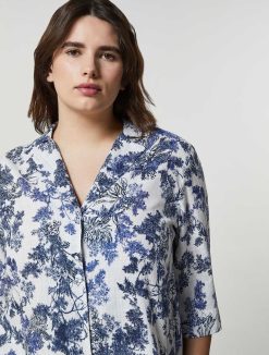 Marina Rinaldi Chemise En Toile De Viscose Et De Lin | Blouses Et Chemises