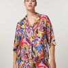 Marina Rinaldi Chemise En Toile De Viscose Et De Lin | Blouses Et Chemises