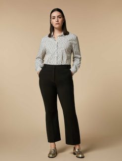 Marina Rinaldi Pantalon Evase En Coton Melange | Pantalon