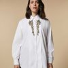 Marina Rinaldi Chemise En Popeline Ornee De Strass | Blouses Et Chemises