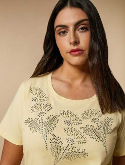 Marina Rinaldi T-Shirt En Jersey Orne De Strass | Hauts Et T-Shirts