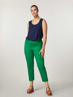 Marina Rinaldi Pantalon En Satin De Coton | Pantalon