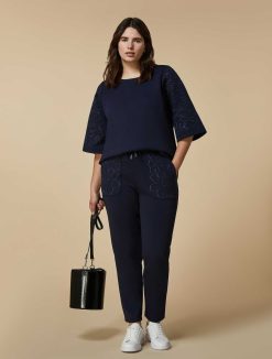 Marina Rinaldi Pantalon De Jogging En Jersey Brode | Pantalon