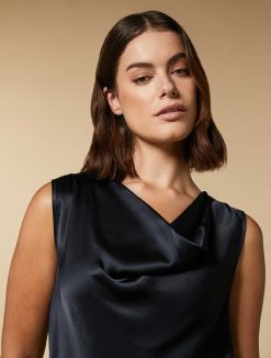 Marina Rinaldi Haut Drape En Satin | Blouses Et Chemises