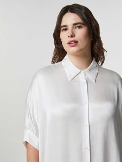 Marina Rinaldi Chemise En Satin De Viscose | Blouses Et Chemises