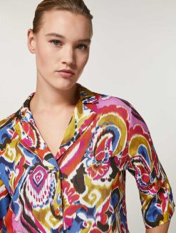 Marina Rinaldi Chemise En Toile De Viscose Et De Lin | Blouses Et Chemises