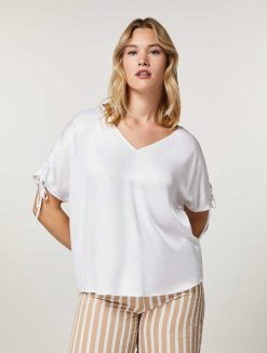 Marina Rinaldi Blouse En Serge De Viscose | Blouses Et Chemises