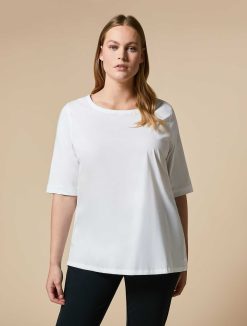 Marina Rinaldi T-Shirt En Jersey Et Popeline | Blouses Et Chemises