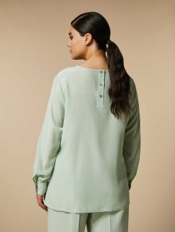 Marina Rinaldi Chemisier En Crepe De Chine De Soie | Blouses Et Chemises