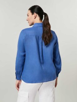 Marina Rinaldi Chemise En Toile De Lin | Blouses Et Chemises