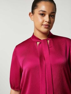 Marina Rinaldi Chemisier En Satin Martele | Blouses Et Chemises