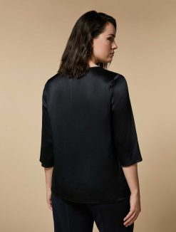 Marina Rinaldi Chemisier Carre En Satin | Blouses Et Chemises