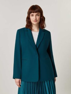 Marina Rinaldi Blazer Crepe Envers Satin | Veste Et Blazers