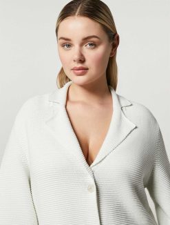 Marina Rinaldi Blouson Aviateur En Fil De Coton | Tricots