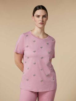 Marina Rinaldi T-Shirt Brode | Hauts Et T-Shirts