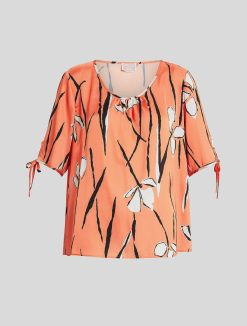 Marina Rinaldi Chemisier En Satin Imprime | Blouses Et Chemises