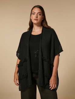 Marina Rinaldi Cardigan En Lin Avec Cordon | Autres Accessoires