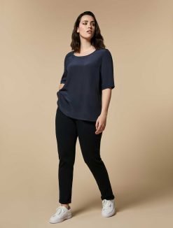 Marina Rinaldi Chemisier En Crepe De Chine De Soie | Blouses Et Chemises