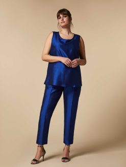 Marina Rinaldi Pantalon En Shantung Pure Soie | Vetements De Ceremonie