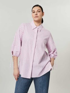 Marina Rinaldi Chemise En Toile De Lin Et De Coton | Blouses Et Chemises