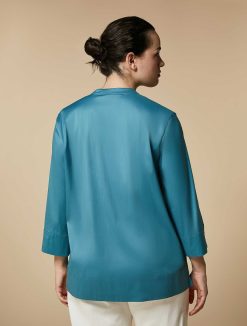 Marina Rinaldi Chemise En Popeline De Coton Melange | Blouses Et Chemises