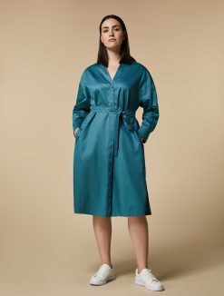 Marina Rinaldi Robe Chemise En Satin De Coton | Robes