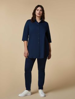 Marina Rinaldi Tunique En Popeline De Coton Melange | Blouses Et Chemises