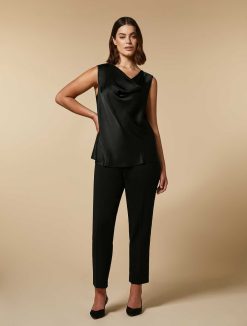 Marina Rinaldi Haut Drape En Satin | Blouses Et Chemises