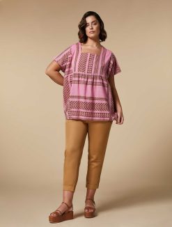 Marina Rinaldi Chemise En Mousseline Jacquard | Blouses Et Chemises