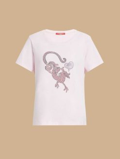 Marina Rinaldi T-Shirt En Jersey Orne De Strass | Hauts Et T-Shirts