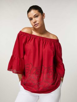 Marina Rinaldi Chemisier En Satin De Coton | Blouses Et Chemises