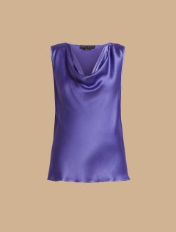 Marina Rinaldi Haut Drape En Satin | Blouses Et Chemises