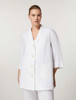 Marina Rinaldi Veste En Tissu De Lin | Blouses Et Chemises