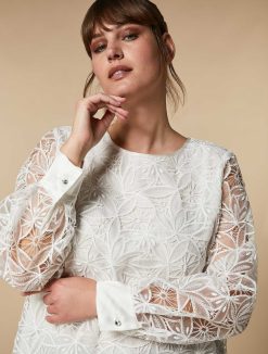 Marina Rinaldi Blouse En Organza Brodee | Blouses Et Chemises