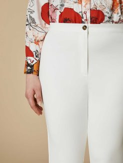 Marina Rinaldi Pantalon Slim En Toile De Coton | Pantalon