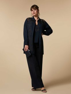 Marina Rinaldi Tunique En Crepe Brodee | Blouses Et Chemises