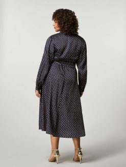 Marina Rinaldi Robe En Tissu Technique | Des Vetements Formels