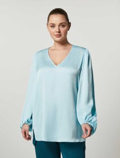 Marina Rinaldi Chemisier En Satin Martele | Blouses Et Chemises