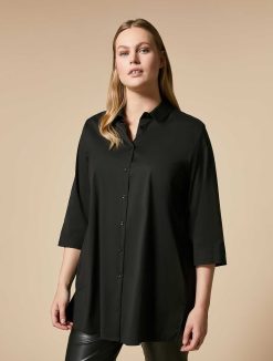 Marina Rinaldi Chemise En Popeline Extensible | Blouses Et Chemises