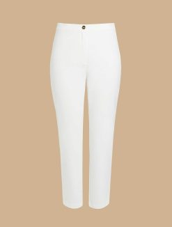 Marina Rinaldi Pantalon Slim En Toile De Coton | Pantalon