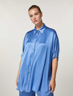 Marina Rinaldi Chemise En Satin De Viscose | Blouses Et Chemises