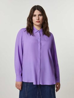 Marina Rinaldi Chemise En Acetate Et Soie | Blouses Et Chemises