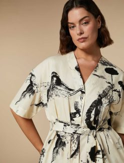 Marina Rinaldi Robe En Popeline De Coton Biologique | Robes