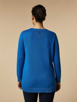 Marina Rinaldi Pull En Coton Tricote Jacquard | Tricots