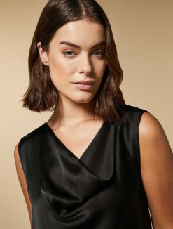 Marina Rinaldi Haut Drape En Satin | Blouses Et Chemises